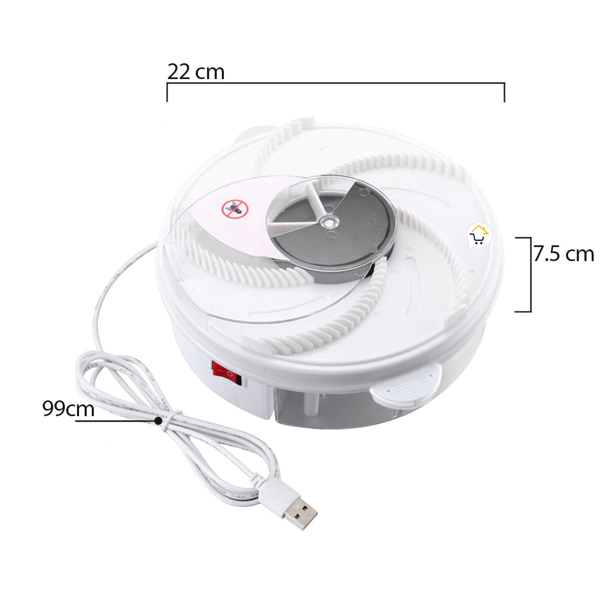Atrapa Moscas Eléctrico USB Trampa Automático Giratorio YD218