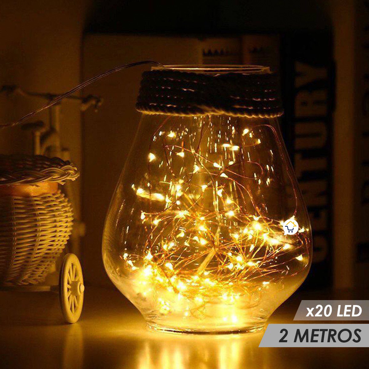 Luces Micro Led Decoración Luz Navidad Función Con Pila AE036