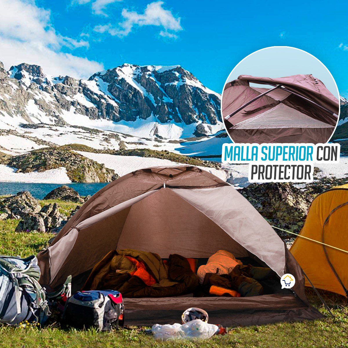 Carpa Camping Armable Semi Impermeable 4 Personas HY1100