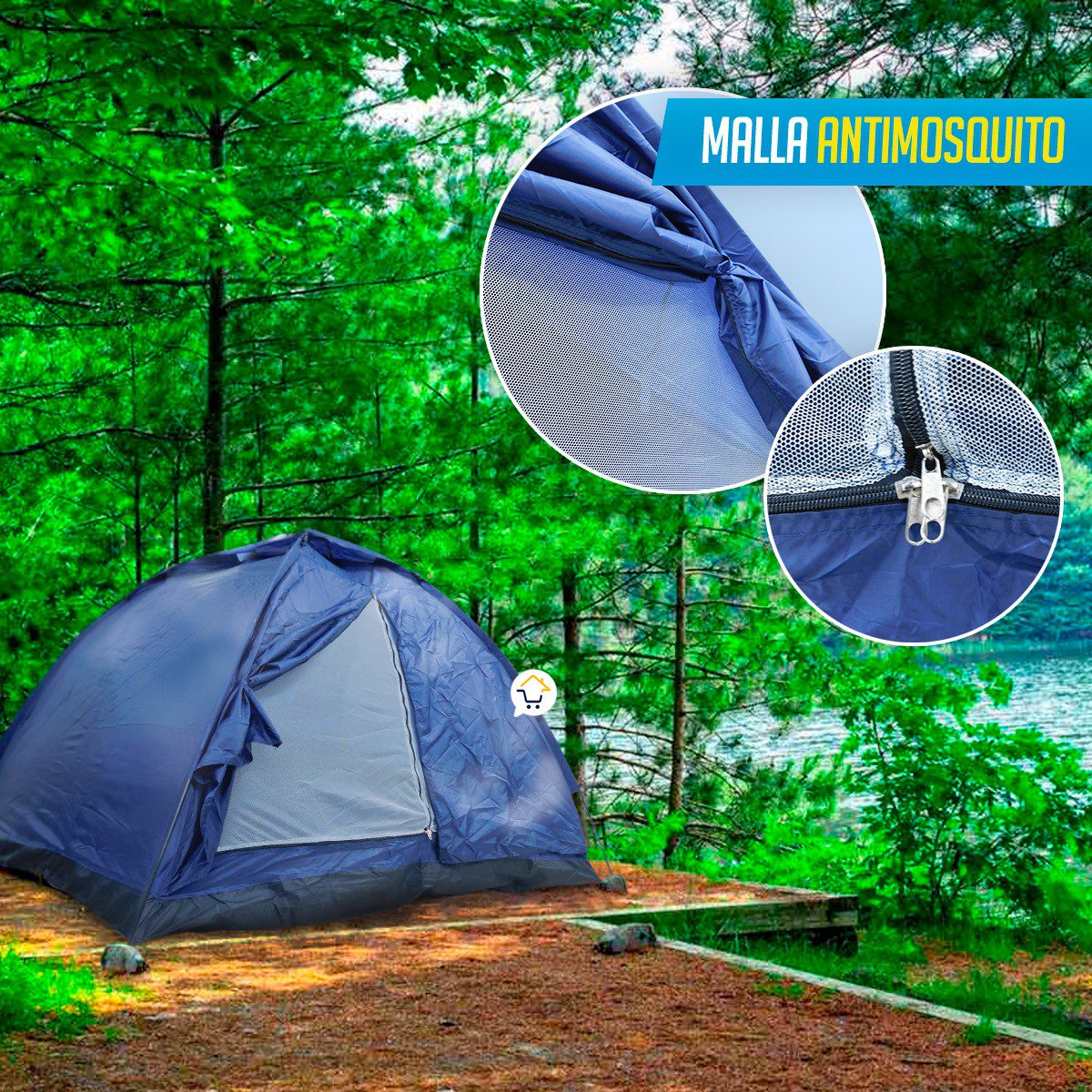 Carpa Camping Armable Semi Impermeable 4 Personas HY1100