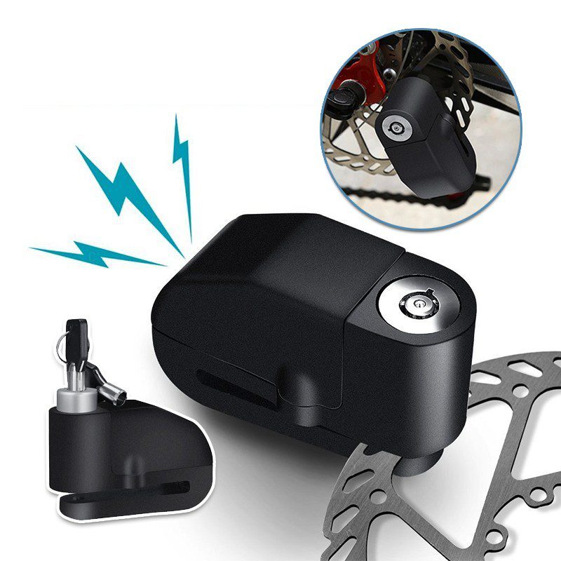 Candado Freno De Disco Con Alarma 110 dB Para Moto Bicicleta RF