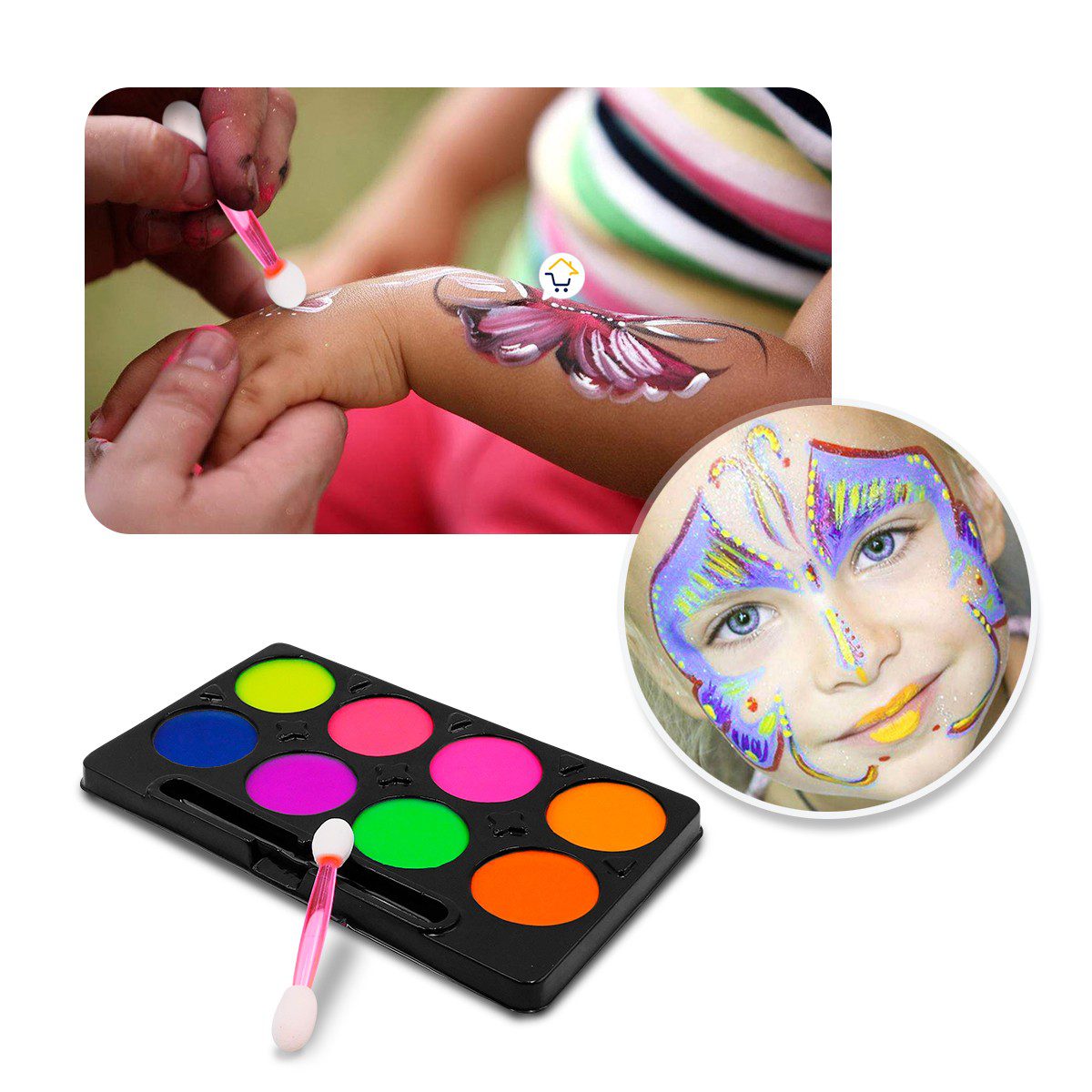 Pinta Caritas Maquillaje Halloween Fiestas 8 Colores NA080