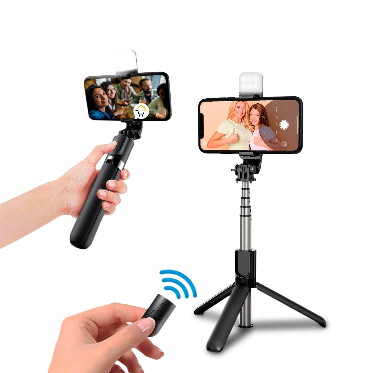 Selfie Stick Trípode Celular Luz LED Control Remoto Monopod S03S