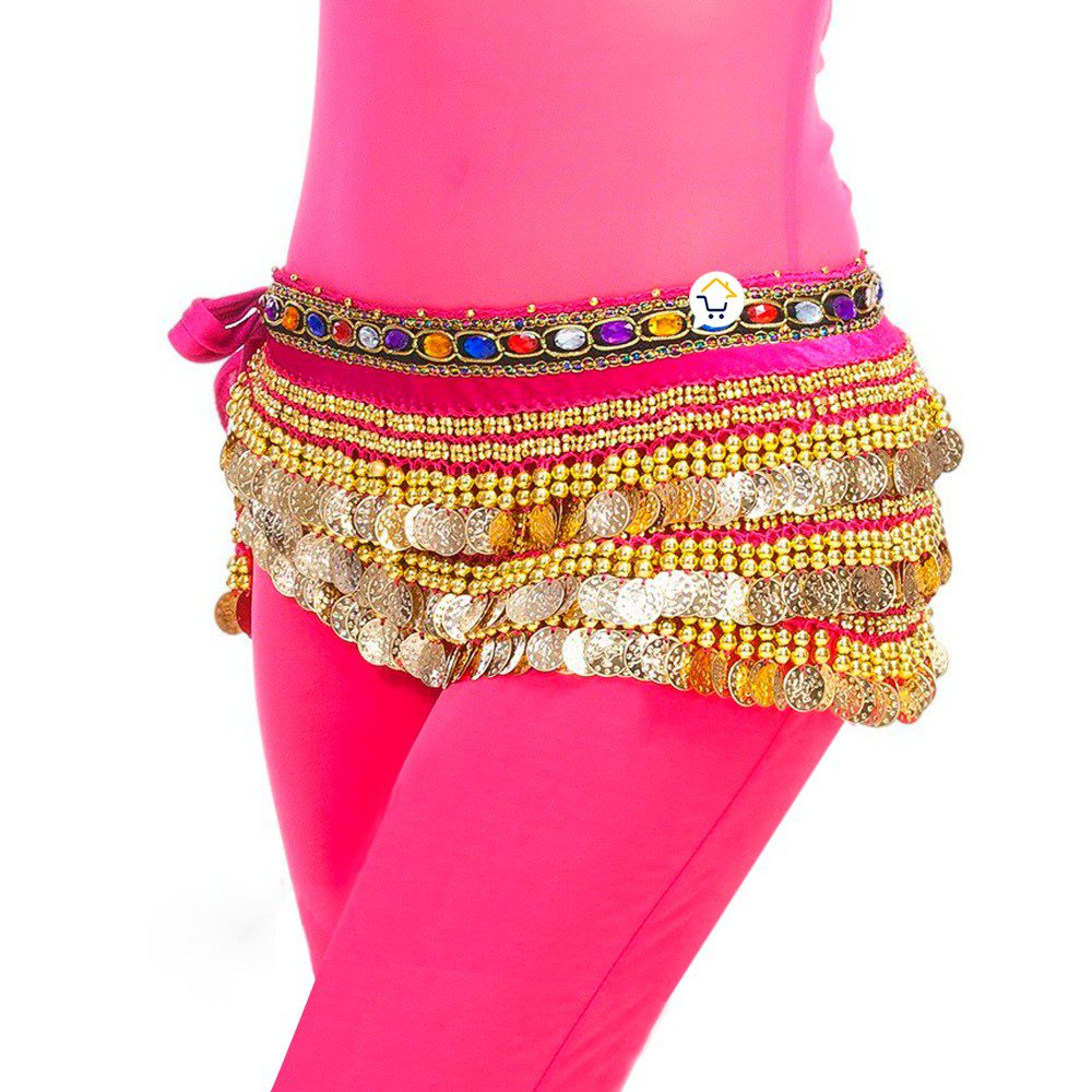 Caderin Cinturon Danza Arabe Fajin Monedas Lentejuelas Falda AF900