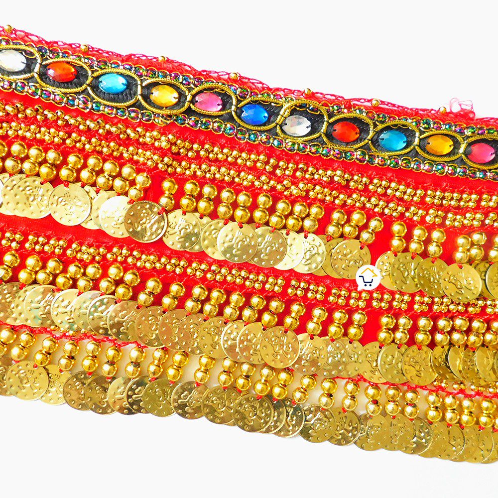 Caderin Cinturon Danza Arabe Fajin Monedas Lentejuelas Falda AF900