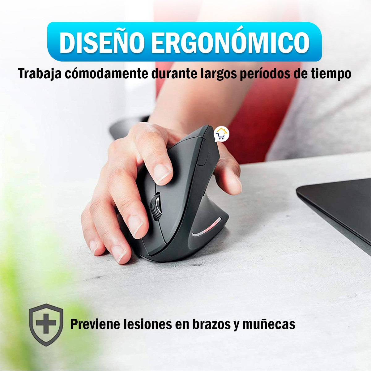 Mouse Vertical Ergonómico Inalámbrico Recargable 6 botones D05