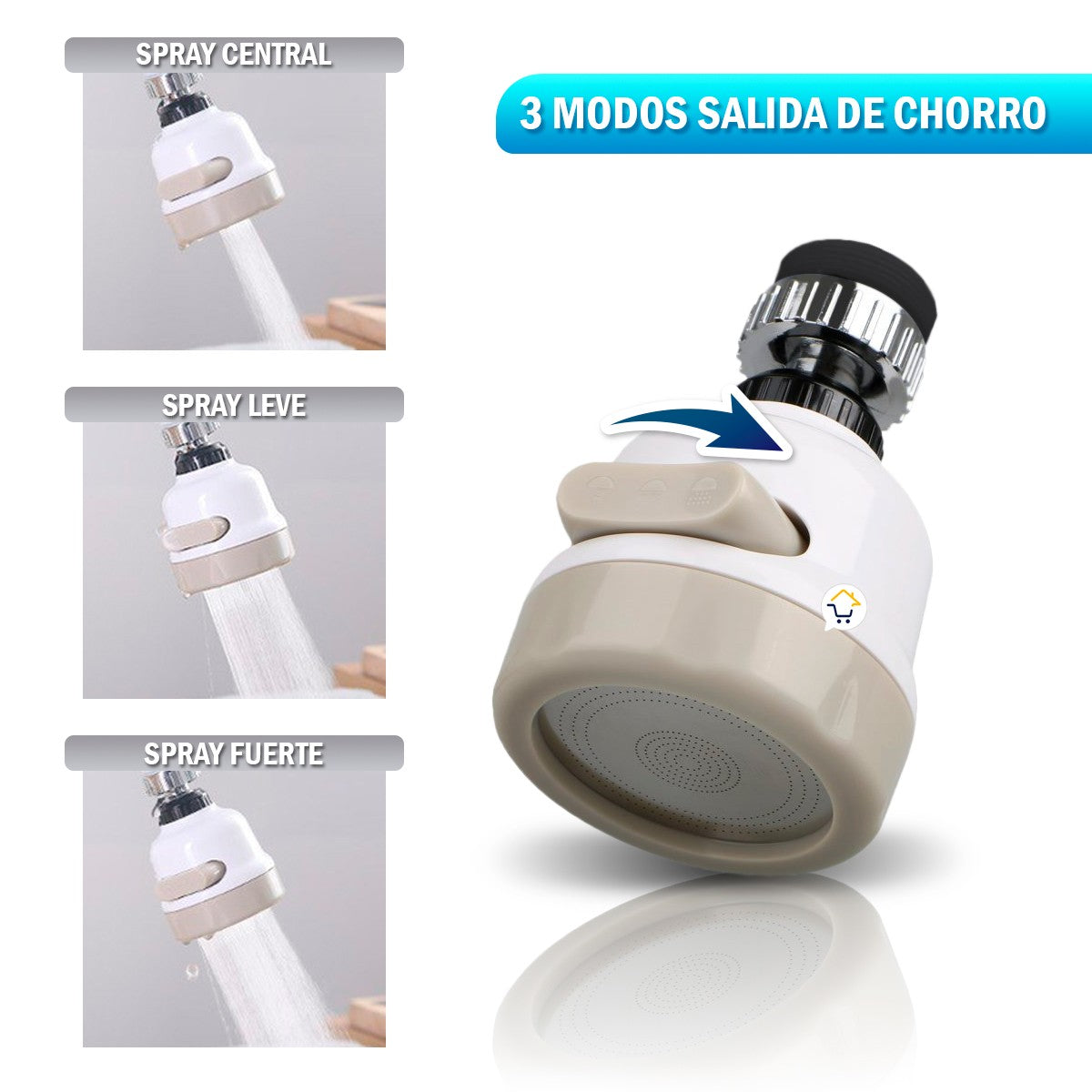 Ahorrador Agua Para Grifo Llave Cocina Baño Regulador JP683