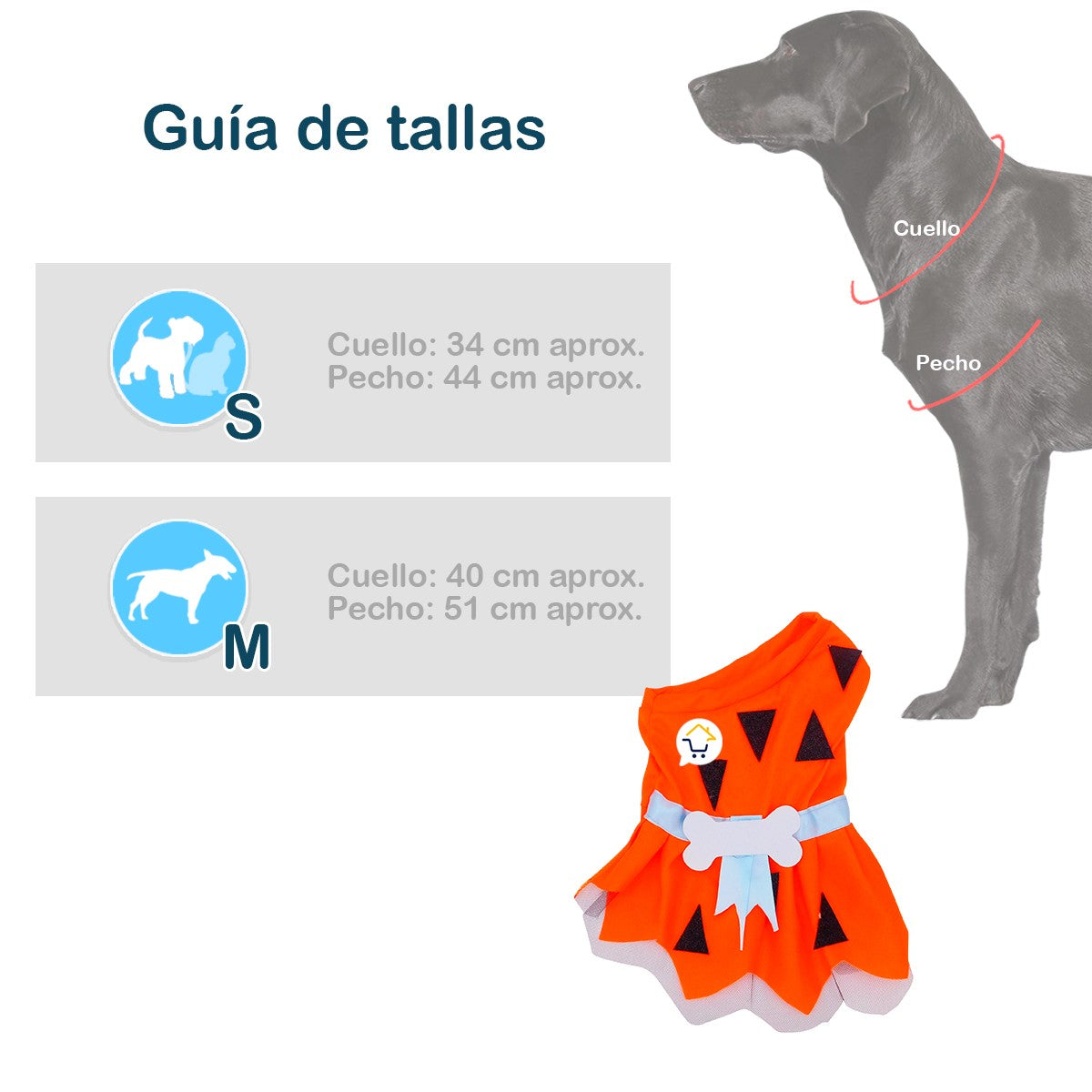 Disfraz Perro Gato Mascotas Picapiedra Halloween GY003PIC