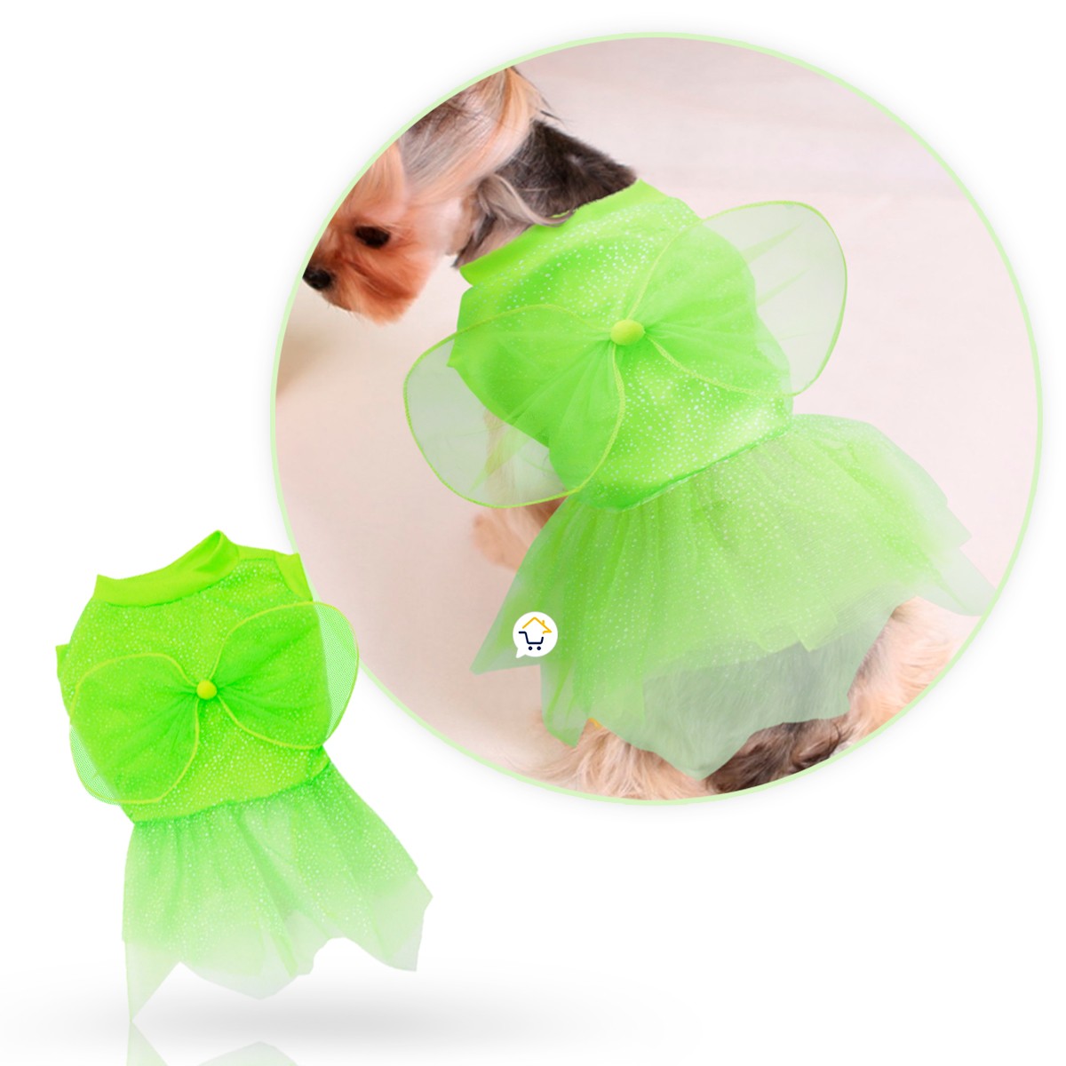 Disfraz Para Mascotas De Hada Campanita Perro Gato Halloween GY002HA