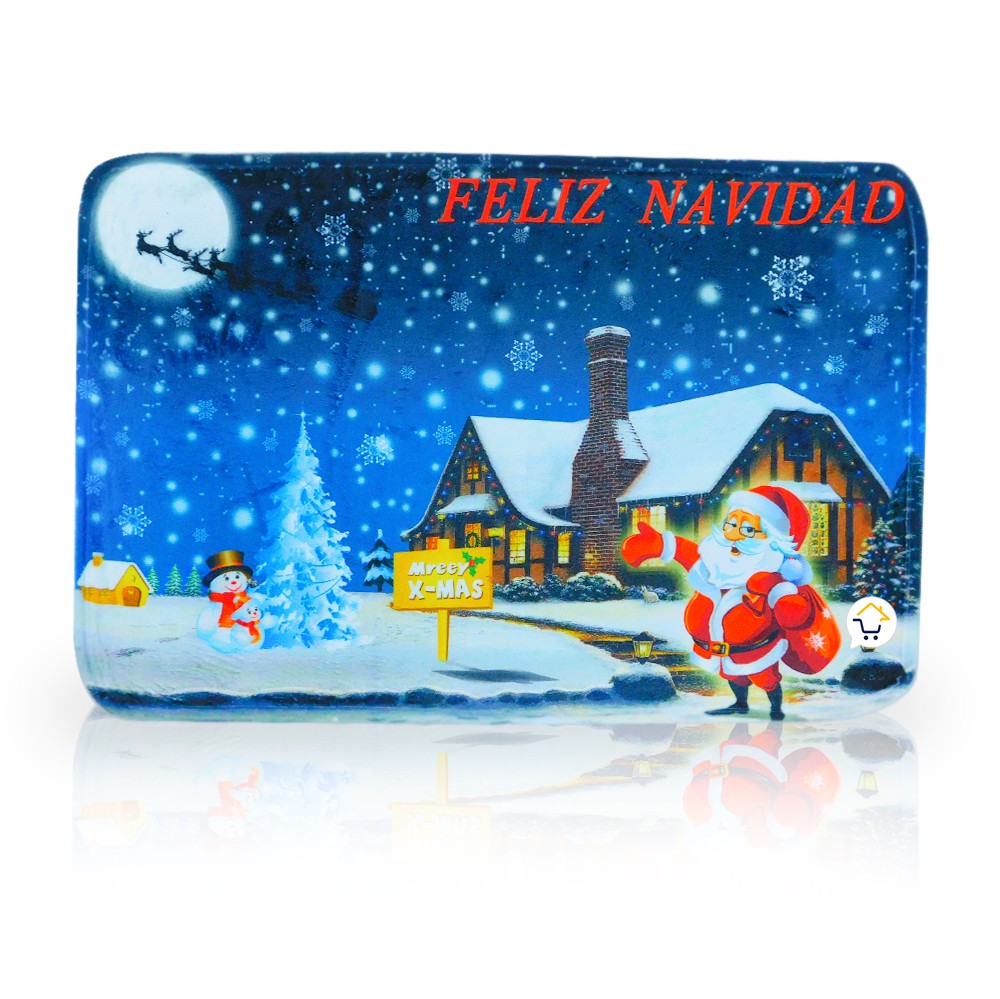 Tapete Navideño Antideslizante Multiusos Estampado Navidad OD62601