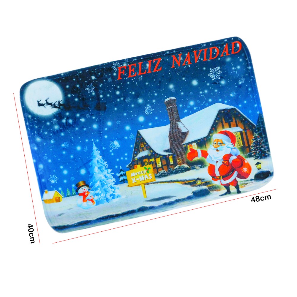 Tapete Navideño Antideslizante Multiusos Estampado Navidad OD62601