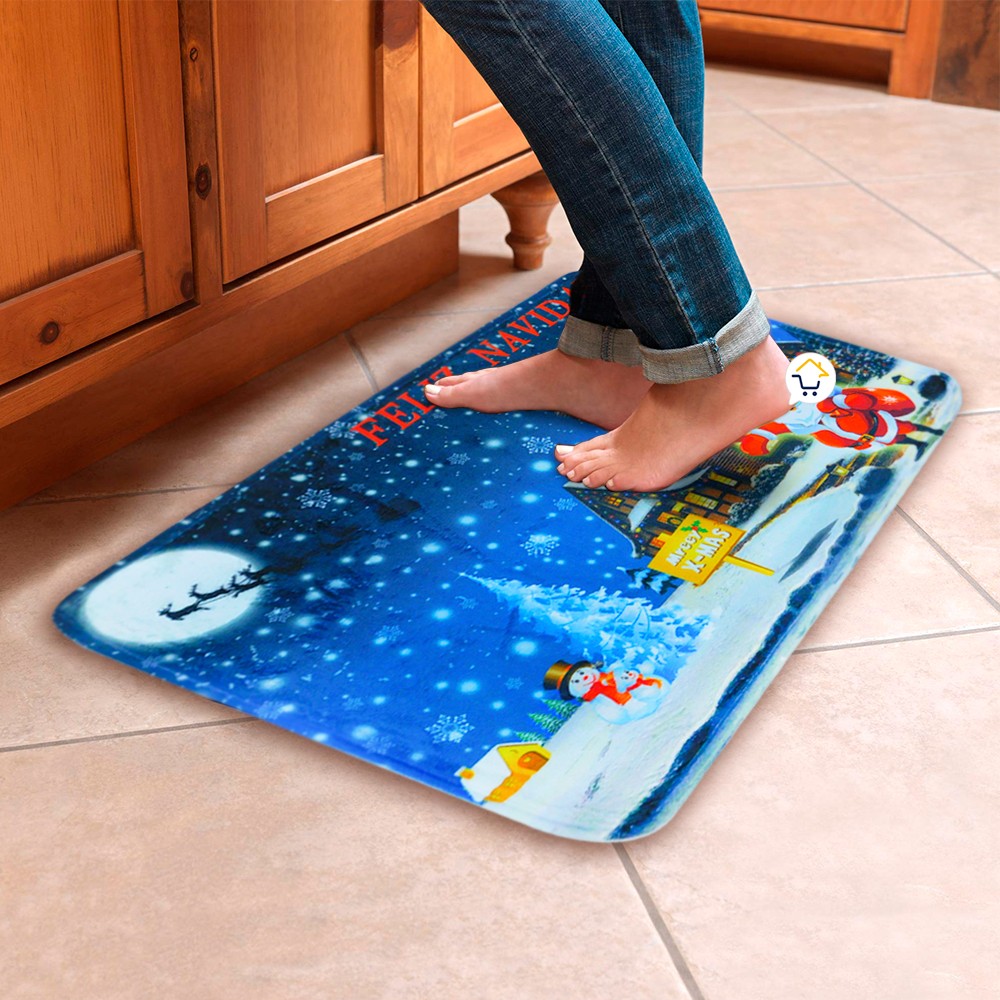 Tapete Navideño Antideslizante Multiusos Estampado Navidad OD62601