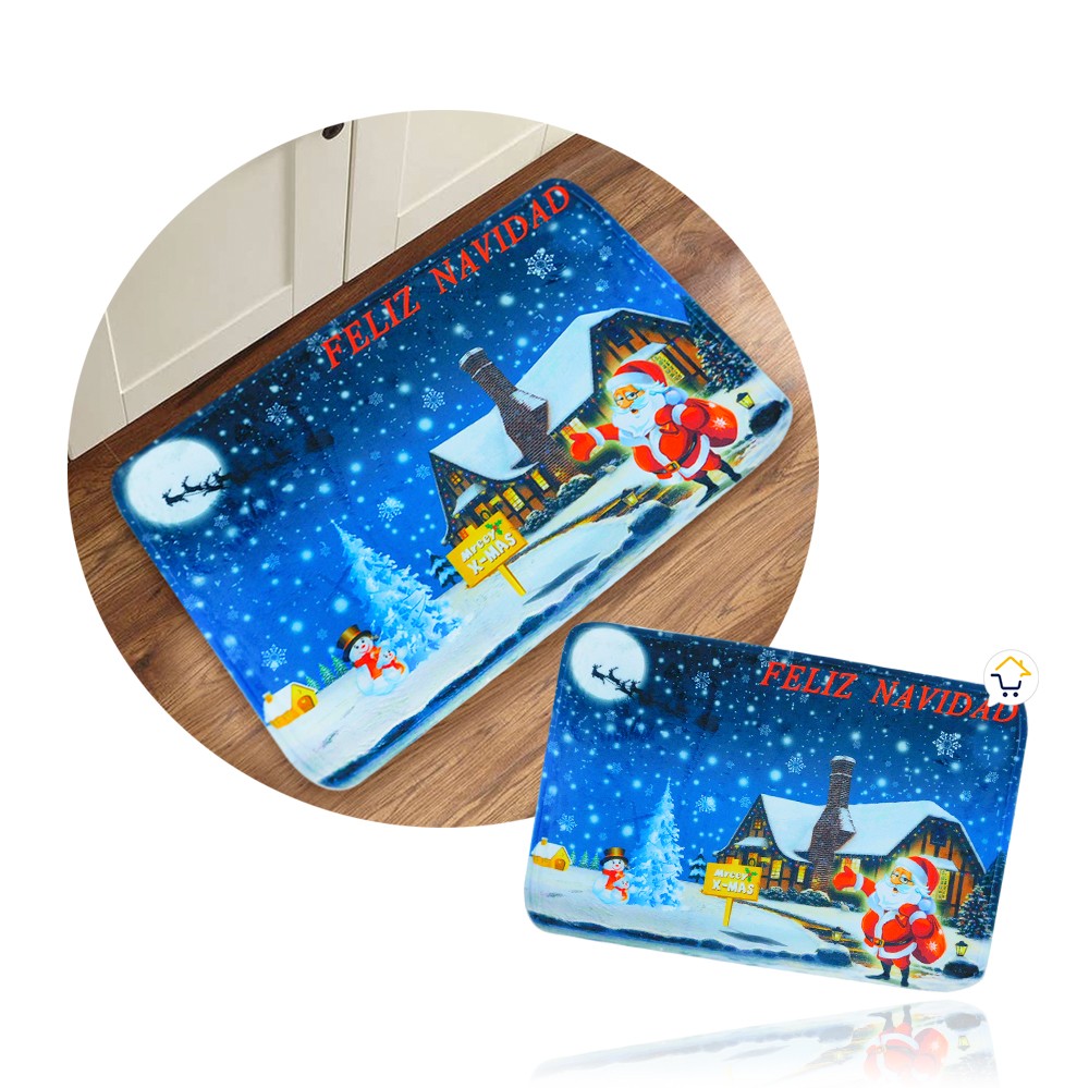 Tapete Navideño Antideslizante Multiusos Estampado Navidad OD62601