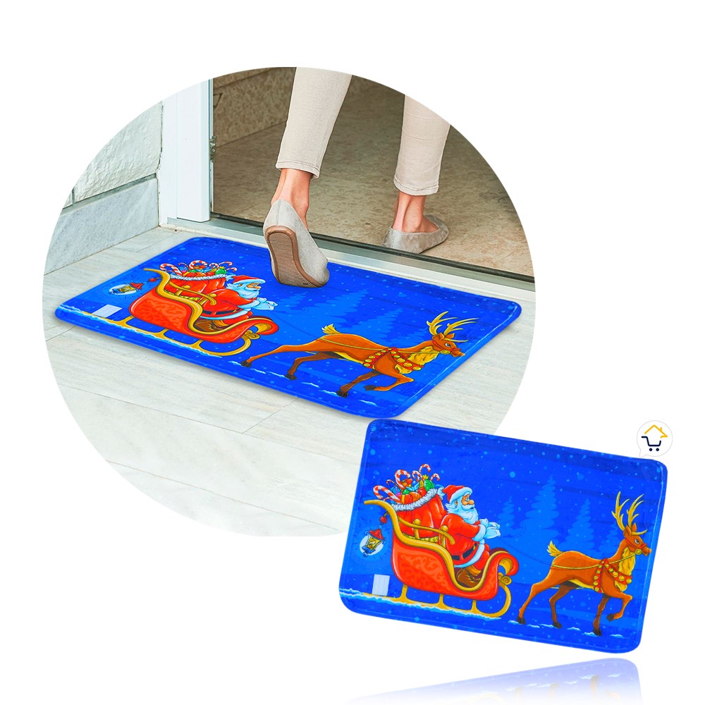 Tapete Navideño Antideslizante Multiusos Estampado Navidad OD62602