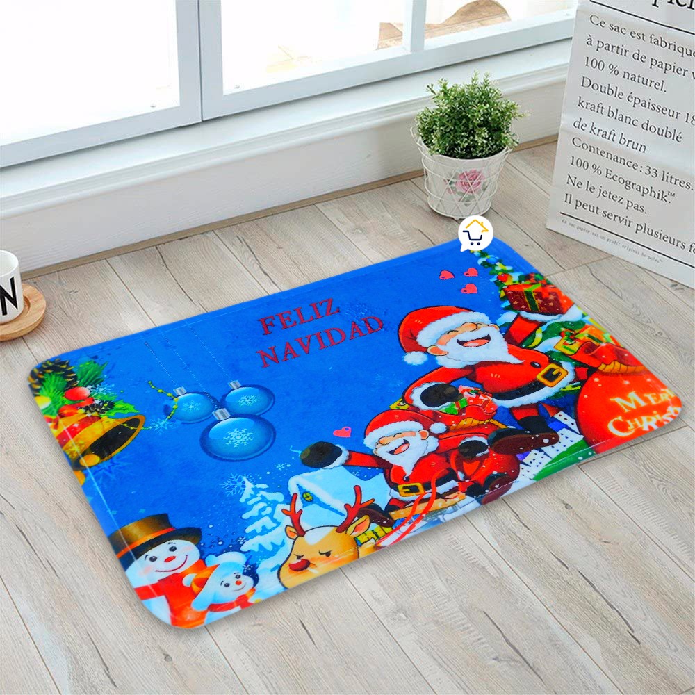 Tapete Navideño Antideslizante Multiusos Estampado Navidad OD62605