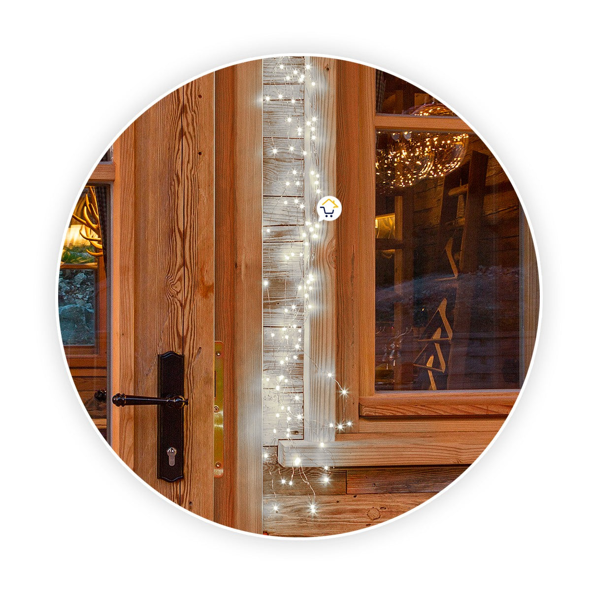 Luz Cascada Micro LED Para Árbol 200 Luces 2 M Ramo Navidad YX200TB