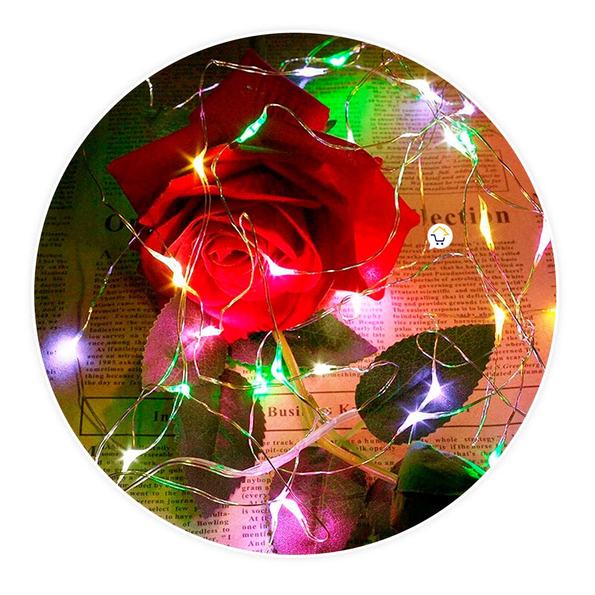 Luces Micro Led Flash Decoración X20 Led Luz Navidad Función Pila Multicolor TX20CM