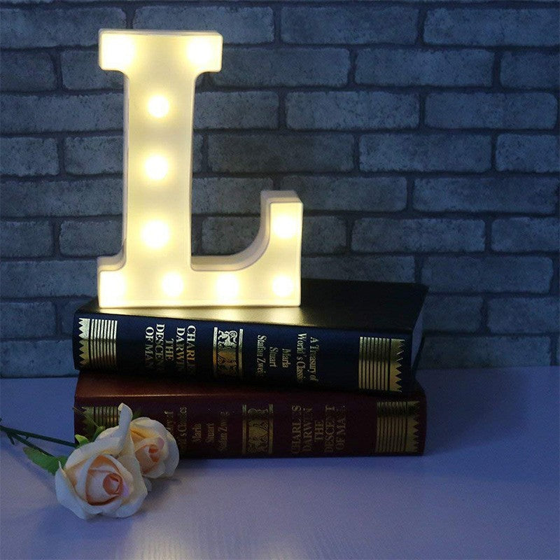 Letra Luz Led Lampara Decorativa Luces Plástico Hogar Fiestas