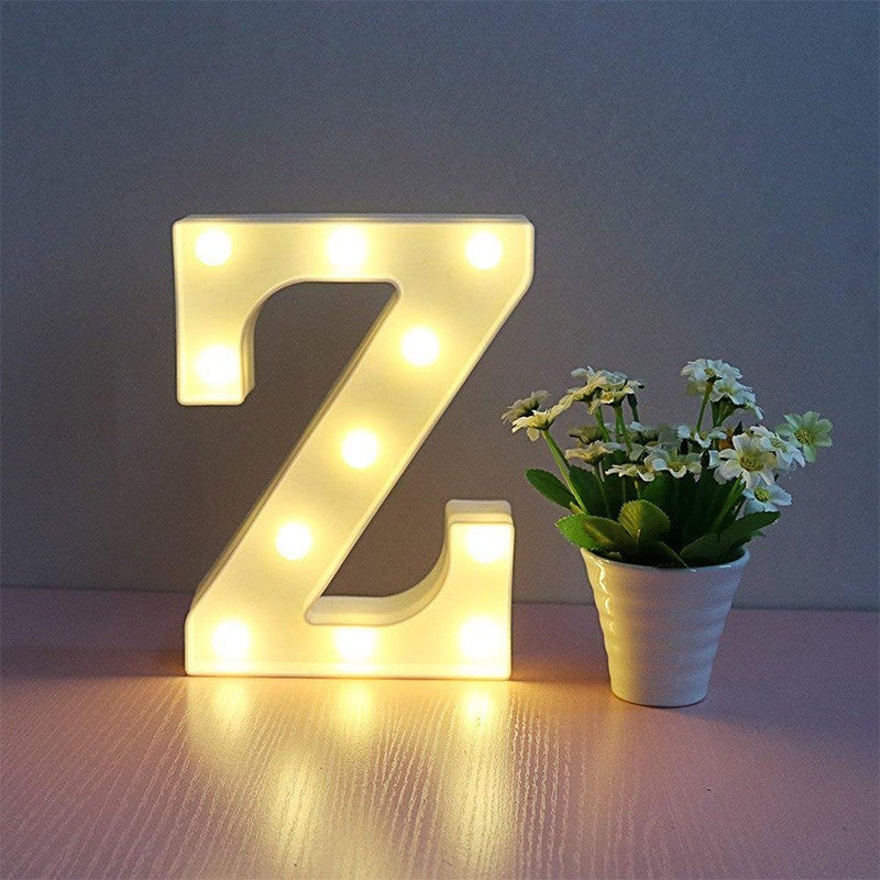 Letra Luz Led Lampara Decorativa Luces Plástico Hogar Fiestas