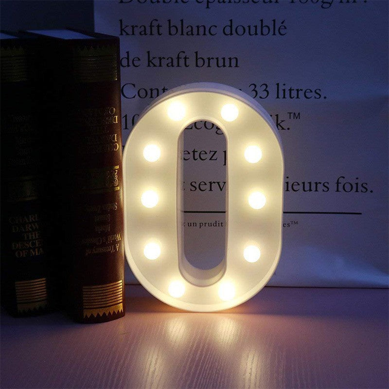 Letra Luz Led Lampara Decorativa Luces Plástico Hogar Fiestas