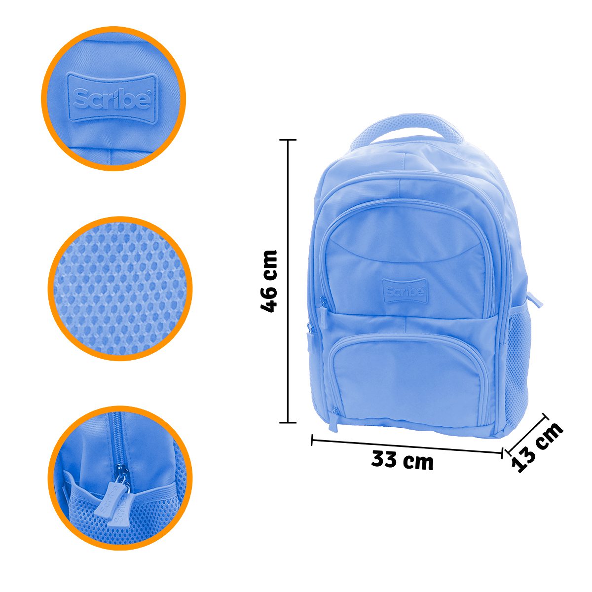 Morral Impermeable Laptop Mochila 4 Bolsillos Viaje Transpirable FEM01