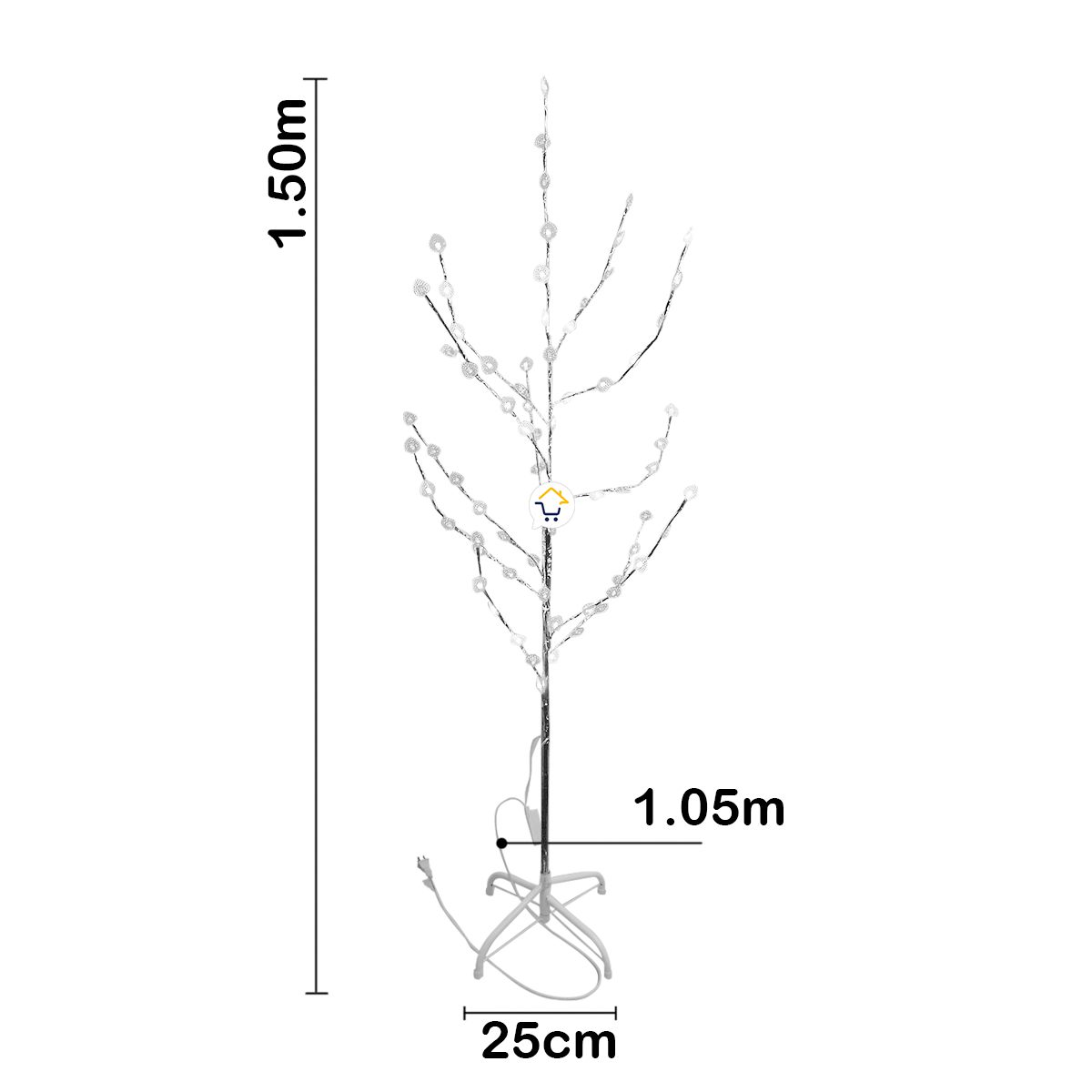 Árbol De Navidad Ramas LED Minimalista Chamizo Decoración Multicolor YG127M