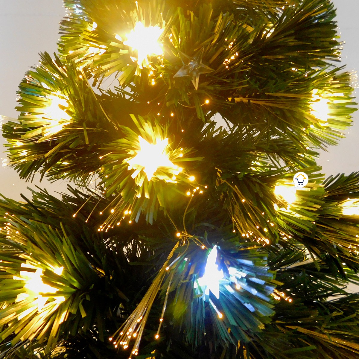 Árbol Navidad Fibra Óptica 2.10 m Estrellas Tupido 2038-210