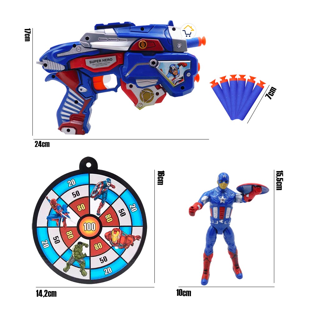 Pistola Lanza Dardos Figura Superhéroe Diana Juguete Niño SB268B