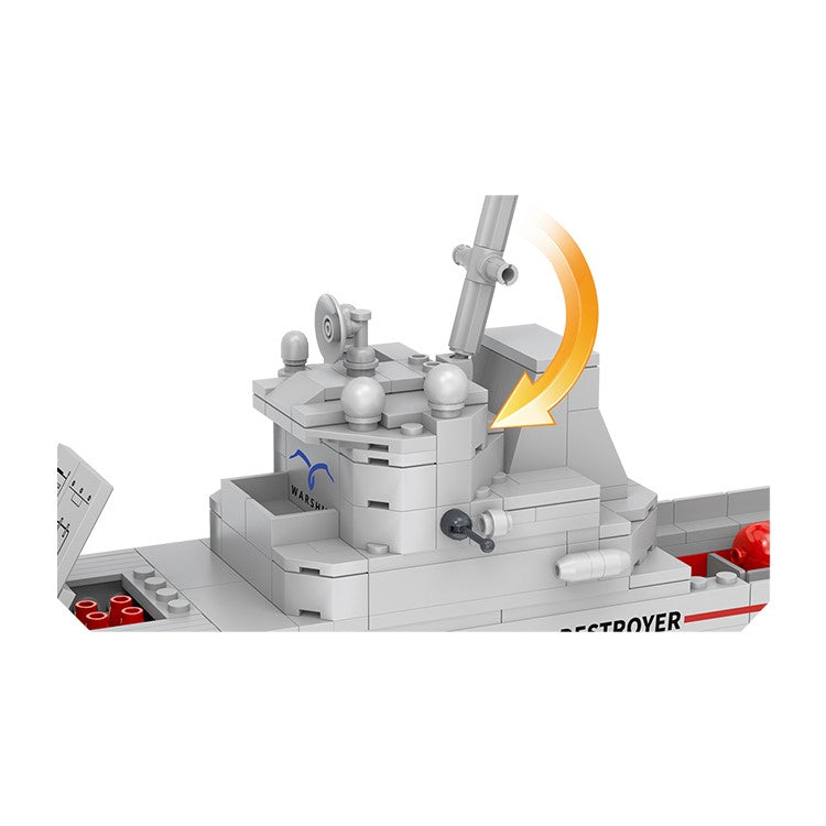 Barco Militar 744 Piezas Juguete Armable Niños 3387