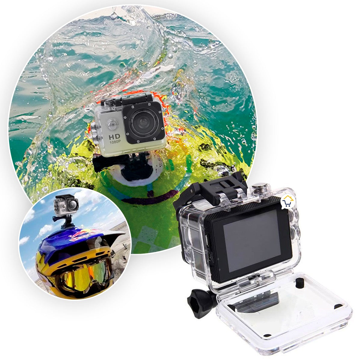 Cámara Deportiva Sumergible Full Hd 1080p Accesorios Sport JG05