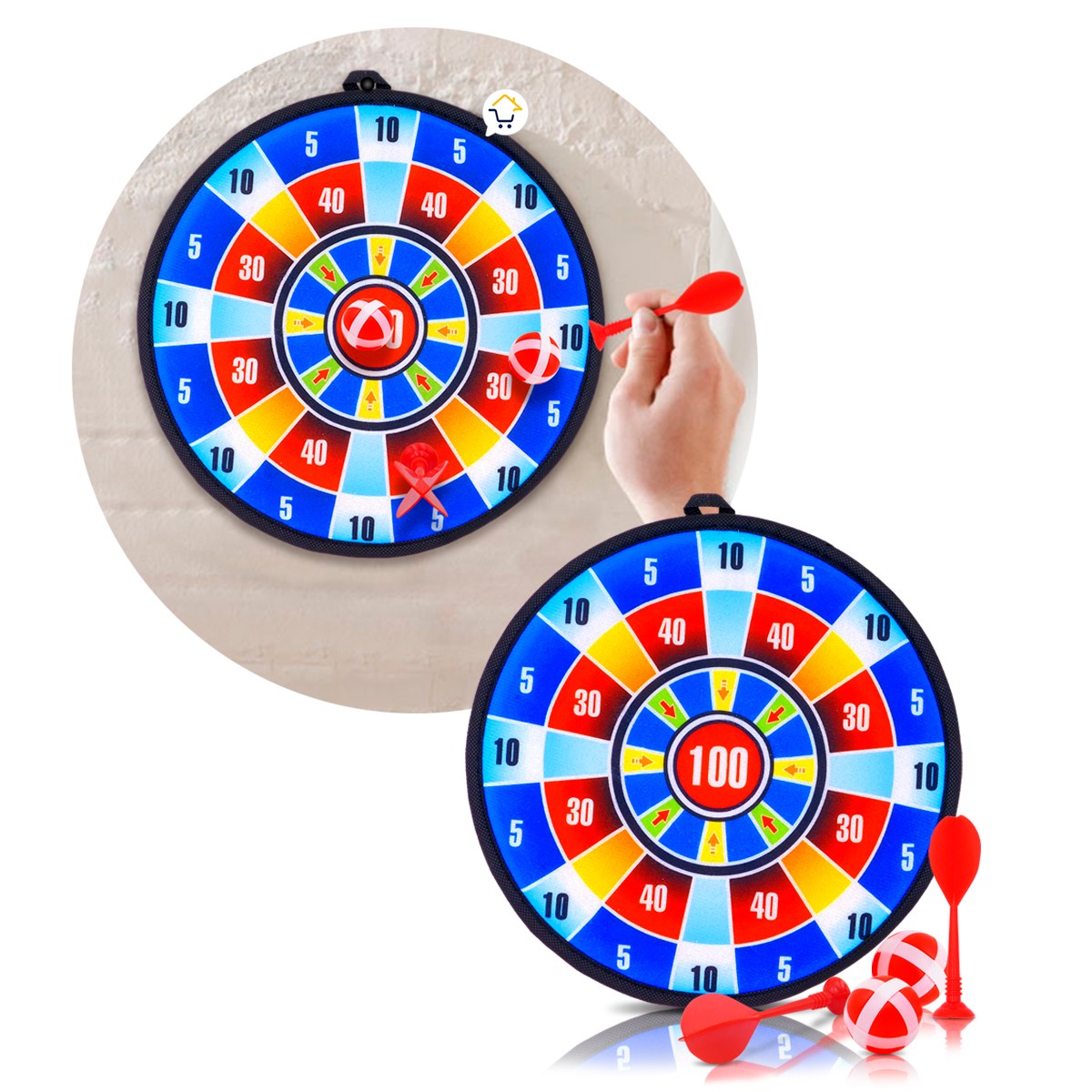 Tablero Dardos Espuma Juego Tiro Al Blanco Diana Pelotas GM210127