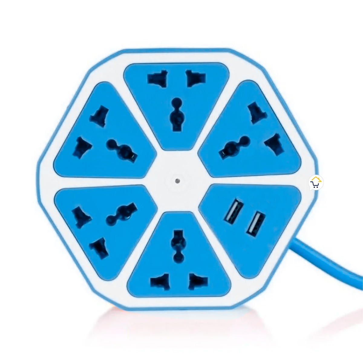 Multitoma Hexagonal 5 Tomas Extensión USB Multiusos M5USB2