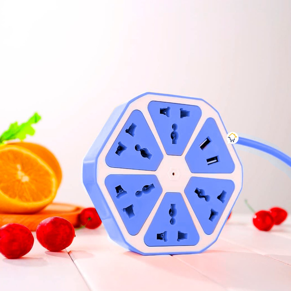 Multitoma Hexagonal 5 Tomas Extensión USB Multiusos M5USB2