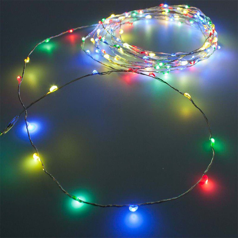 Luces Micro Led Decoración Luz Navidad X 100 Luces Multicolor