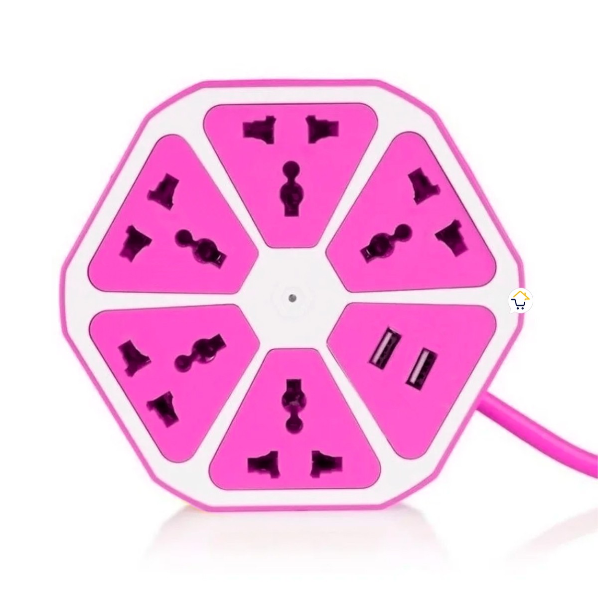 Multitoma Hexagonal 5 Tomas Extensión USB Multiusos M5USB2