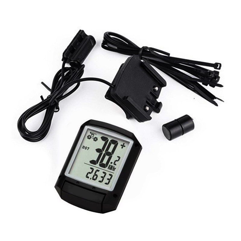 Cateye Alámbrico Bicicleta Velocímetro LED Odómetro Reloj LCD NA511