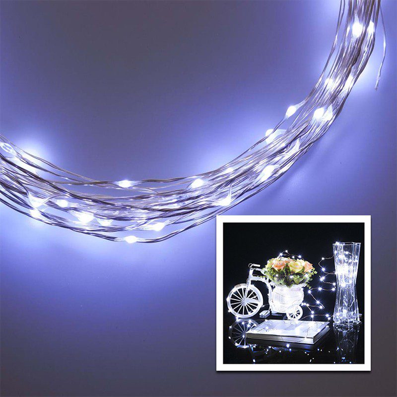 Luces Micro Led Decoración Luz Navidad X 100 Luces Blanca