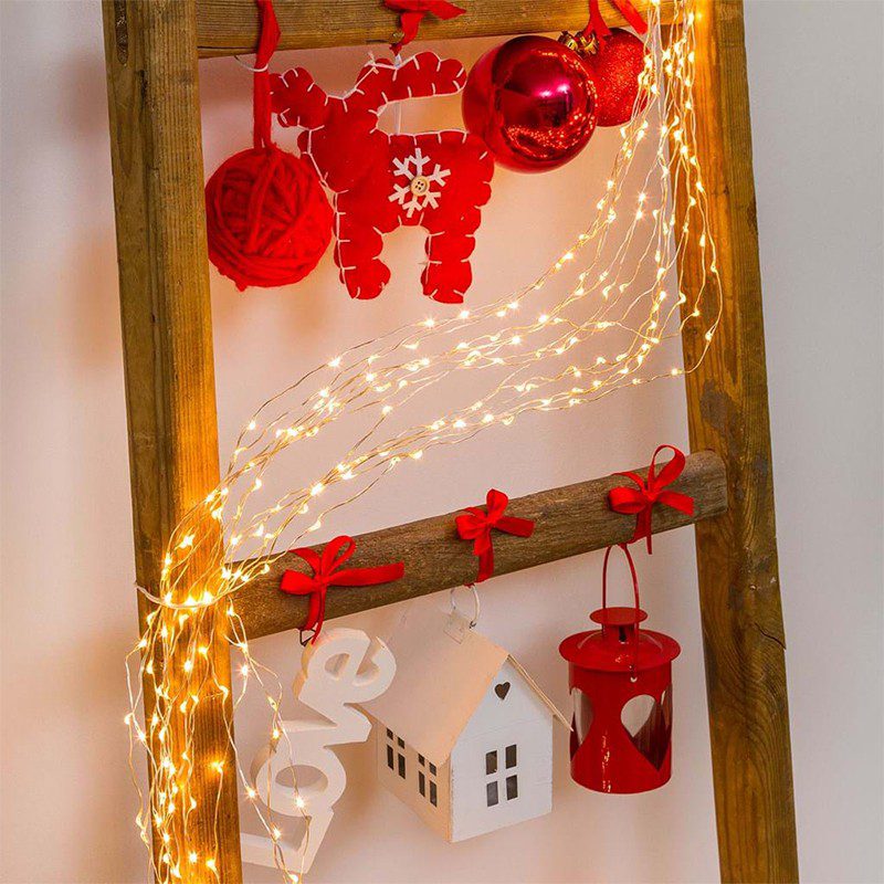 Luces Micro Led Decoración Luz Navidad X 100 Luces Amarilla