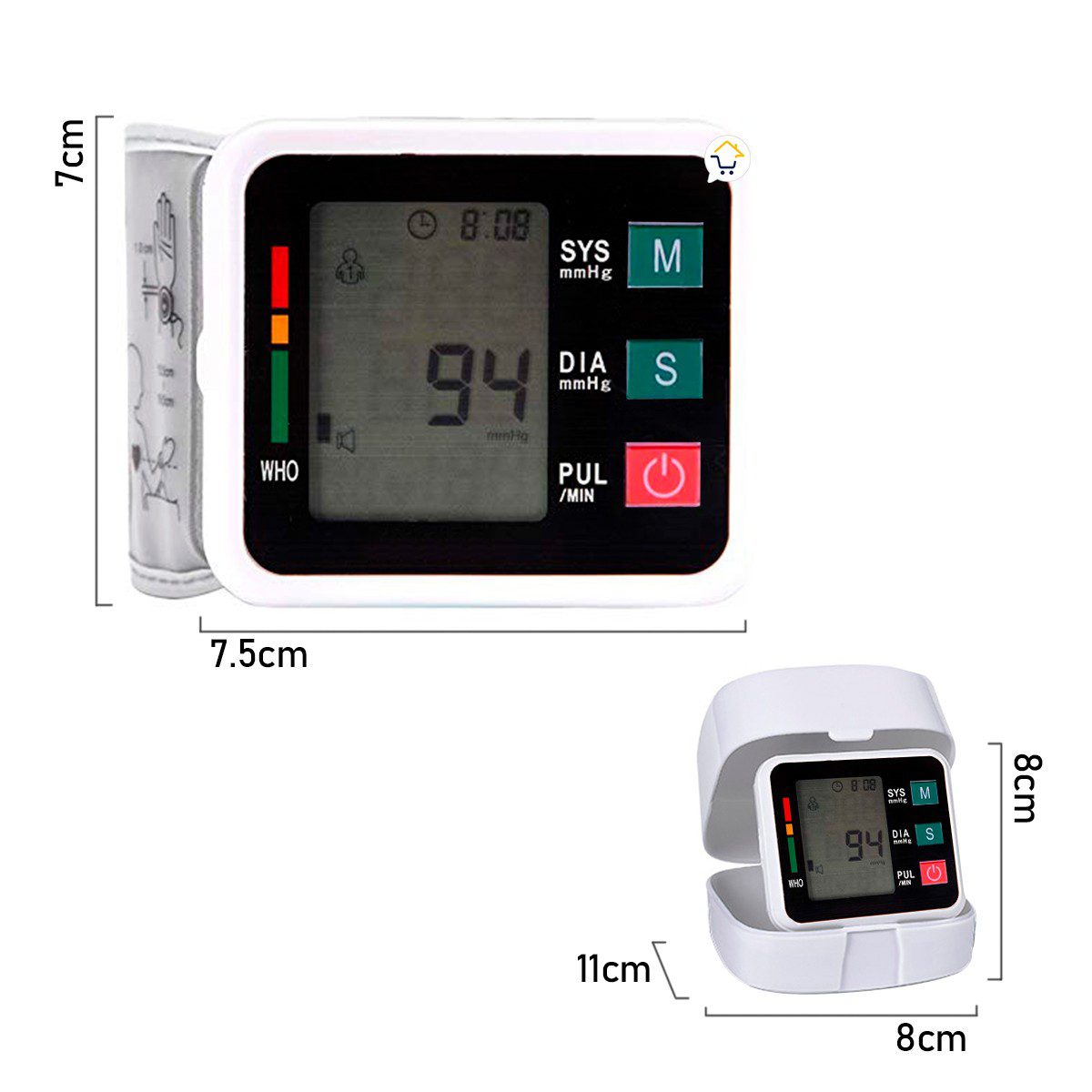 Tensiómetro Digital De Muñeca Automático Con Voz Presión Arterial ZKW863