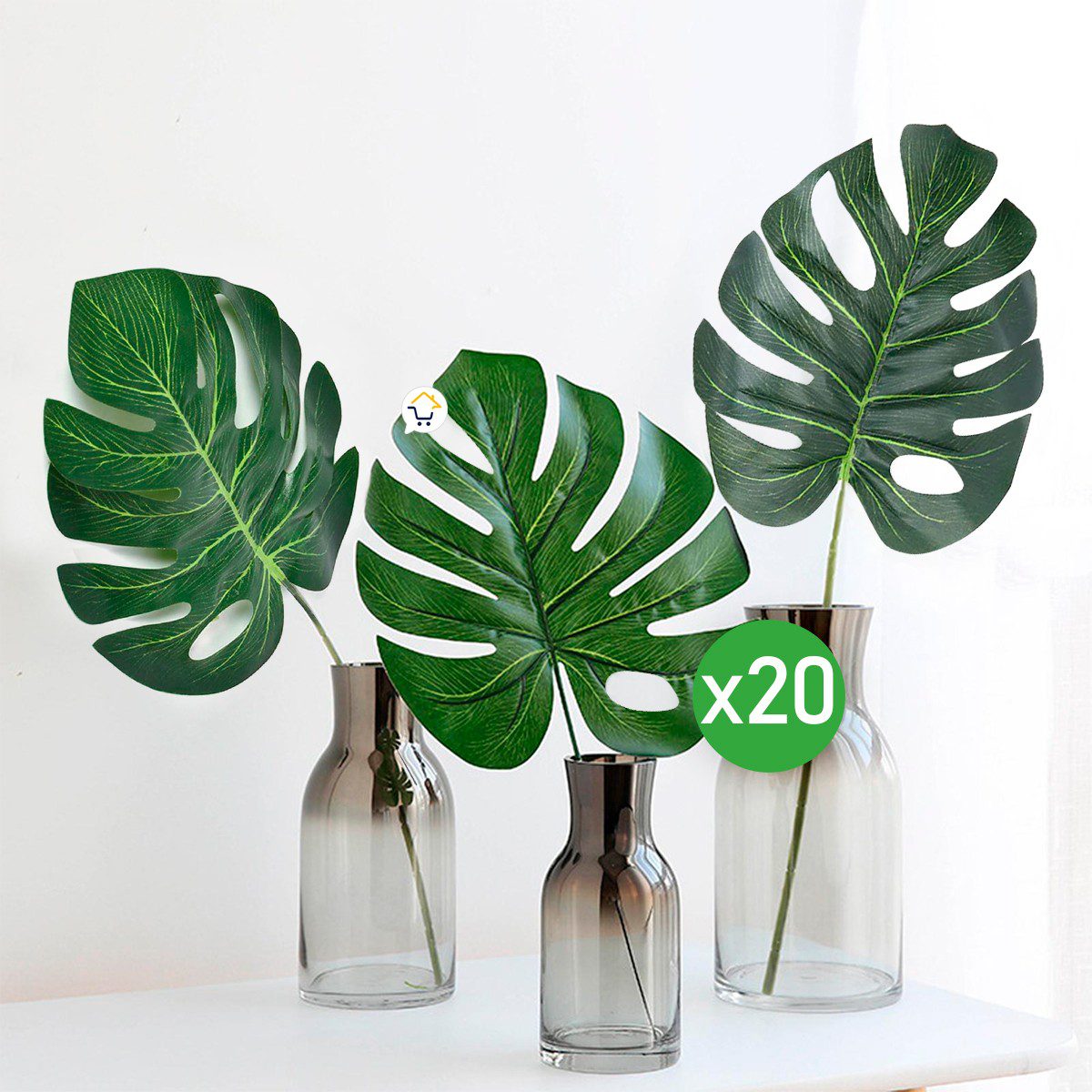 plantas de plastico para decorar Plantas Artificiales Hojas Pequeñas X20 Decoración Tropical Fiestas 6292