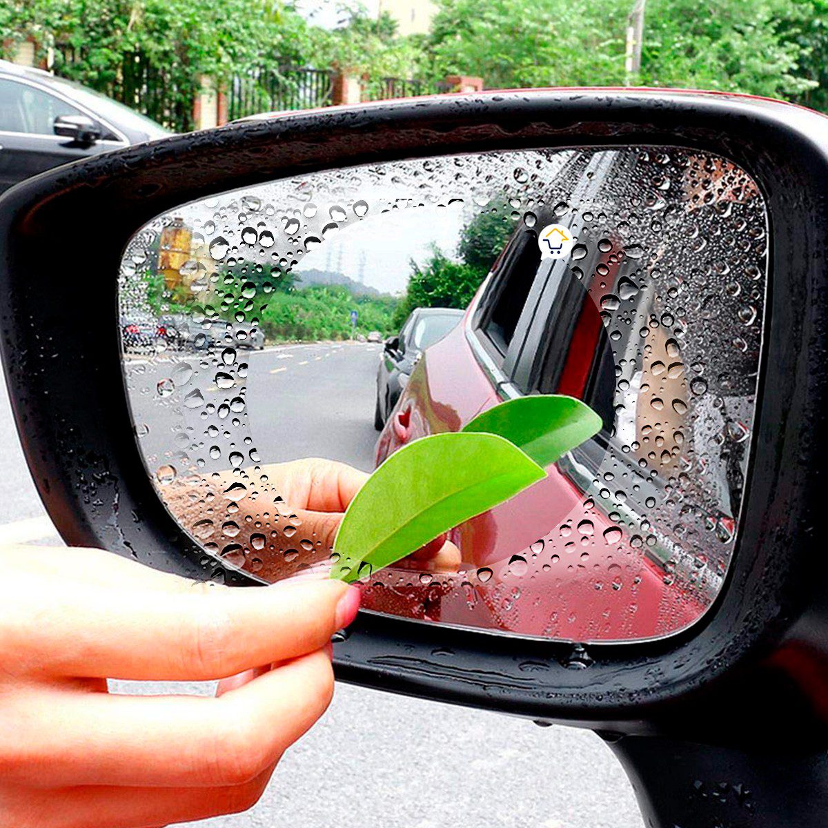 Película Anti lluvia Retrovisores Carro Adhesivo 2 Piezas 22019