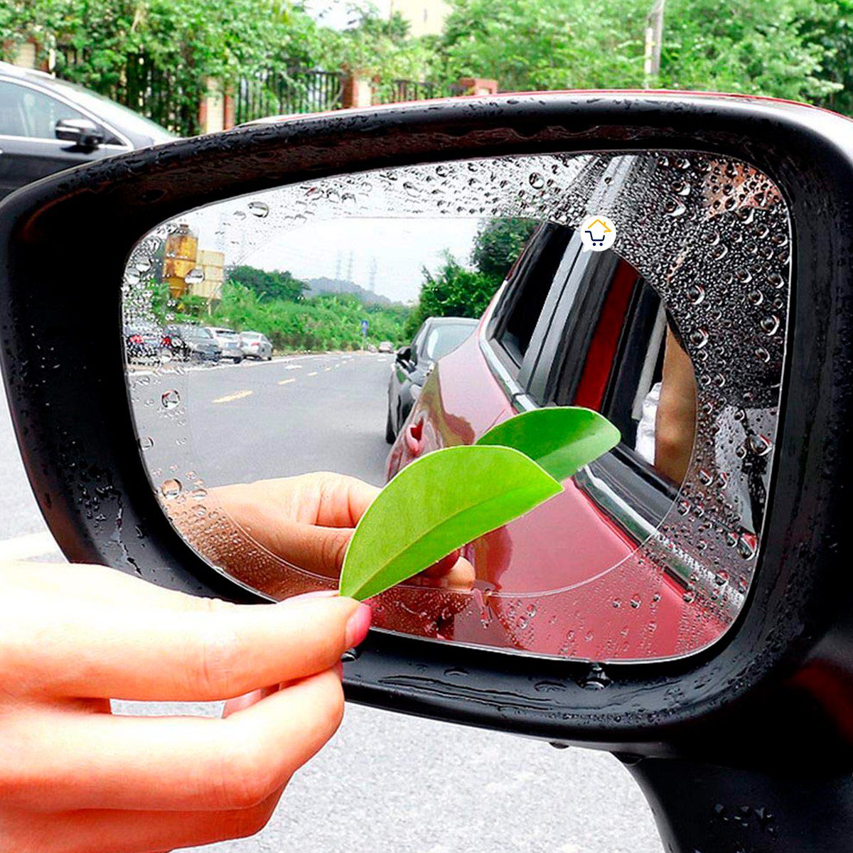 Película Anti lluvia Retrovisores Carro Adhesivo 2 Piezas 22019