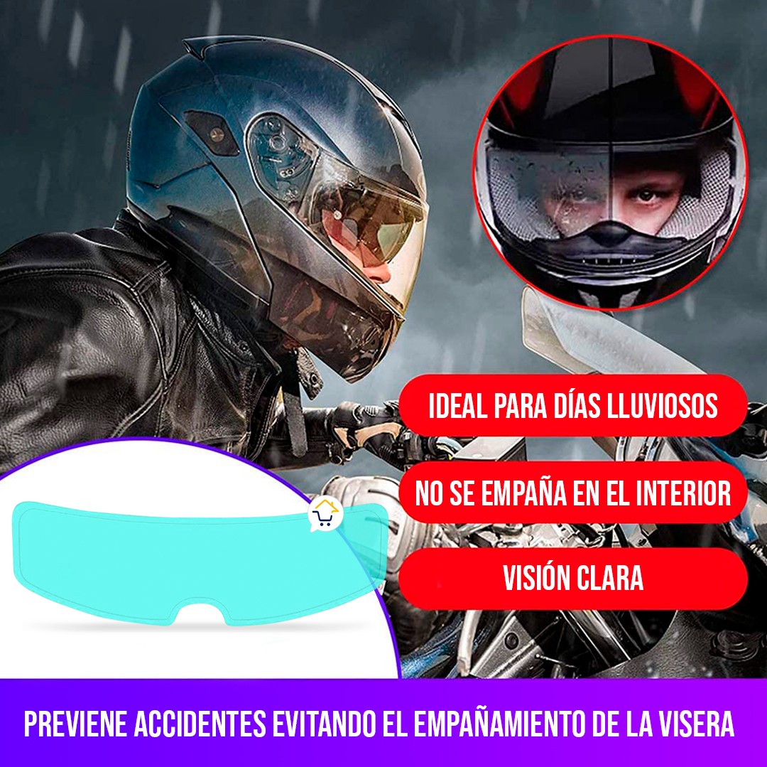 Película Antiempañante Adhesivo Antivaho Visor Casco Moto 2A0519