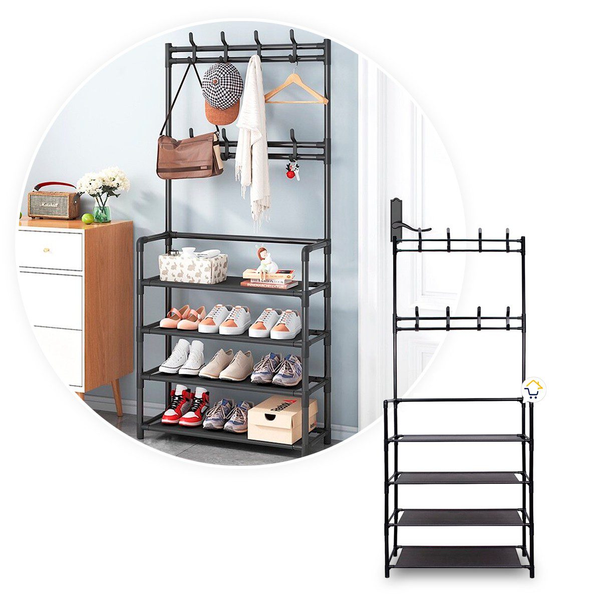 Estante Organizador De Zapatos Perchero Multifuncional 312022