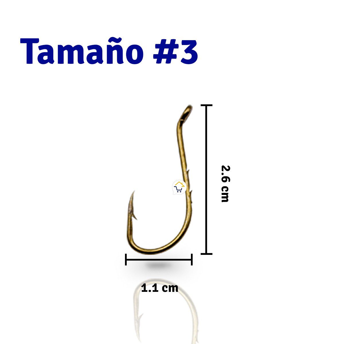 Anzuelo Pesca Nro3 x100 Unidades Garra Acero DG8565