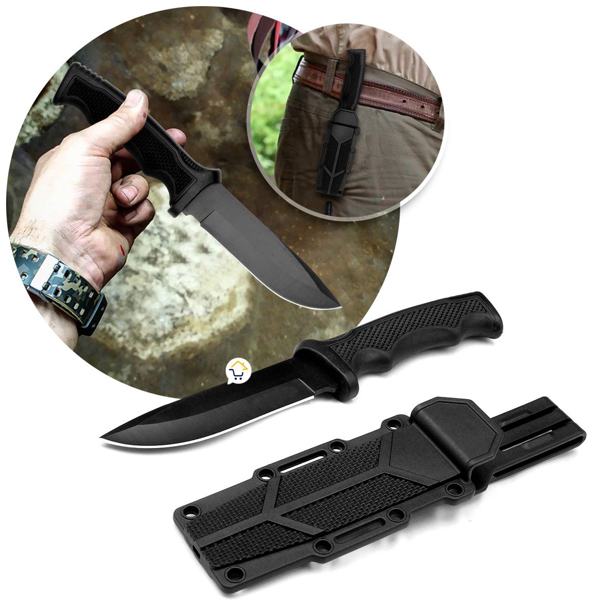 Cuchillo Táctico Pequeño Camping Supervivencia Pesca 2868A