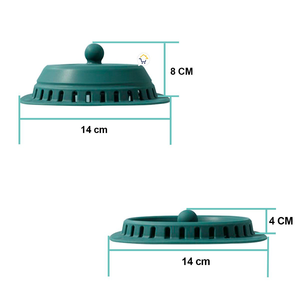Set X2 Filtros Silicona Desagüe Atrapa Pelo Ducha Bañera COCI107