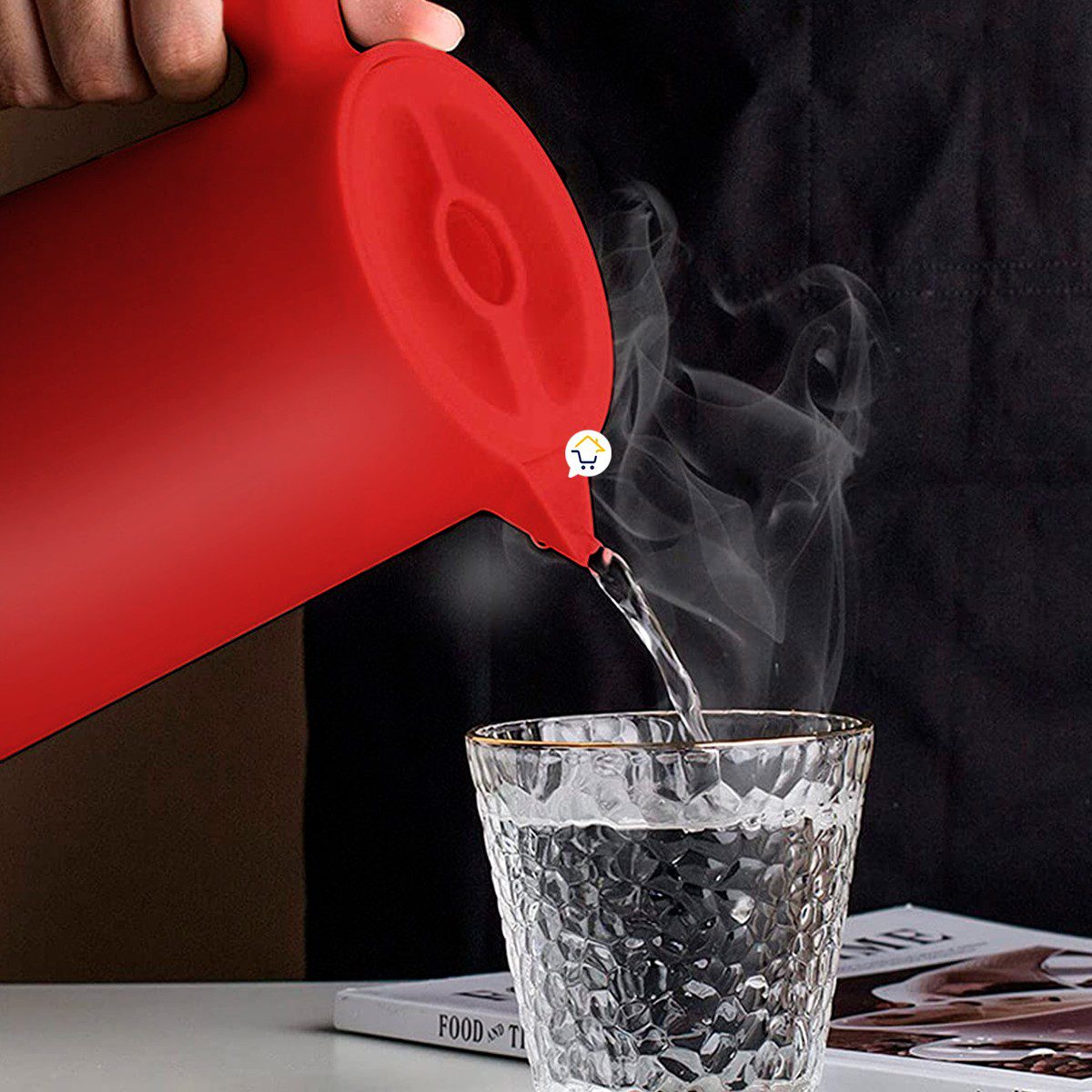 Termo Jarra Térmica 1L Botella Vidrio Doble Pared Café 039