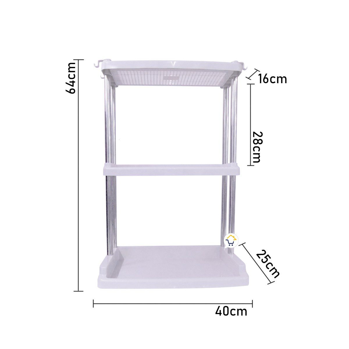 Estantería 3 Niveles Organizador Multifuncional Cocina Baño COCI141