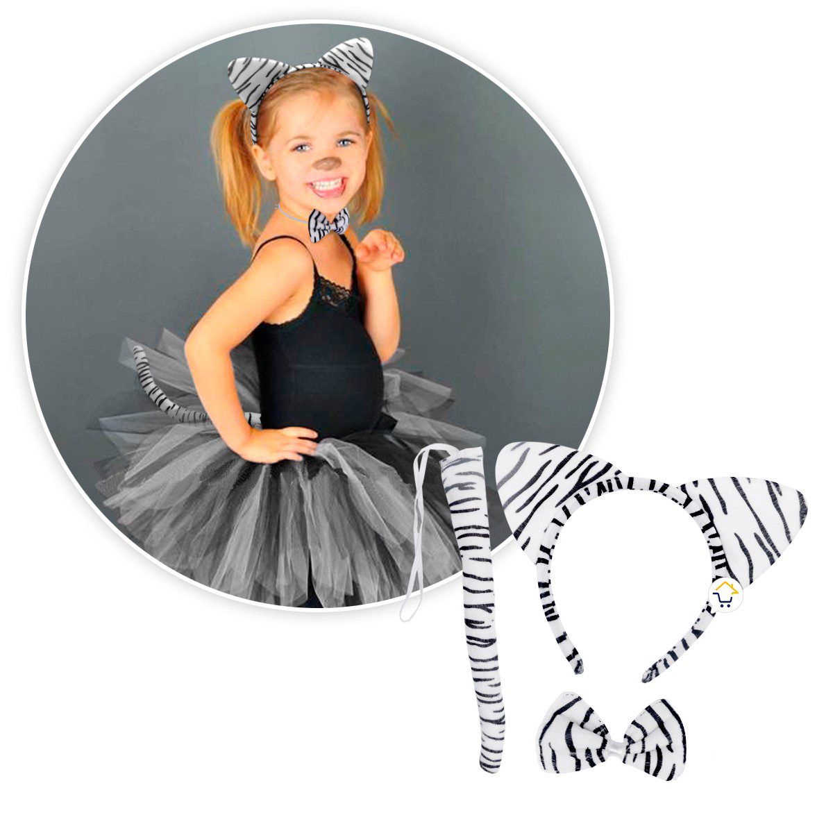 Kit Accesorios Cebra Disfraz Halloween Fiesta Disfraces OD523